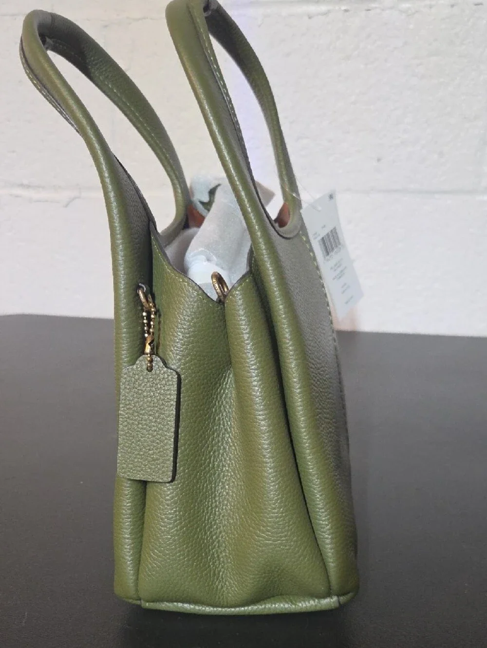 Coach Olive Lana Pebbled Leather Small Top-Handle Satchel